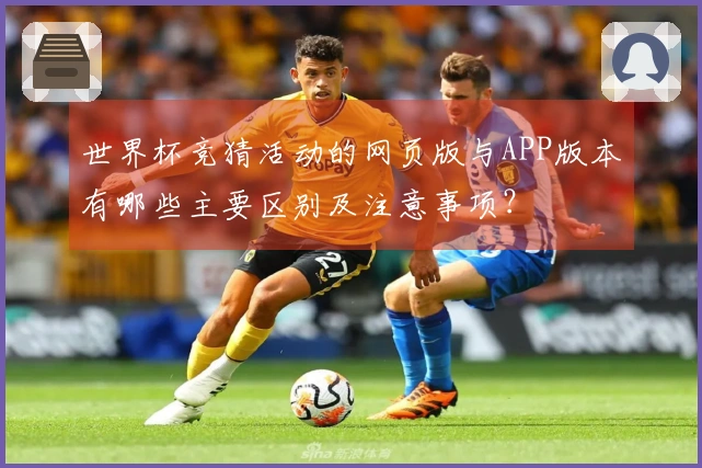 世界杯竞猜活动的网页版与APP版本有哪些主要区别及注意事项？